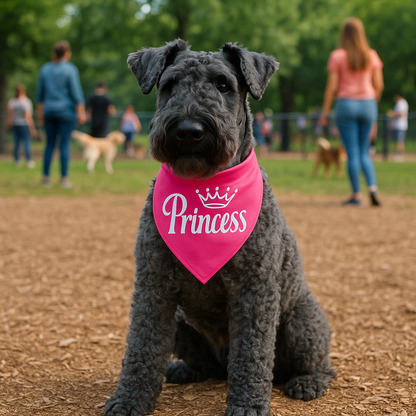 Parisian Pet 'Princess' Bandana for Dogs & Cats - Stylish, Trendy, Comfortable Pink Dog Bandana for Special Occasions
